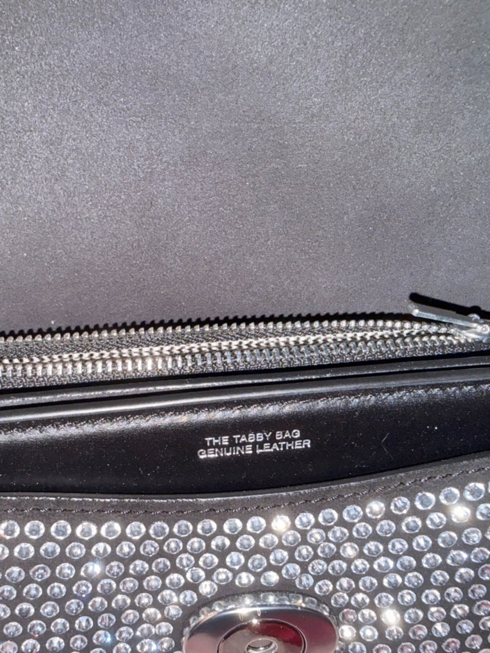 Black Rhinestone Coach Tabby - Picture 4 of 6